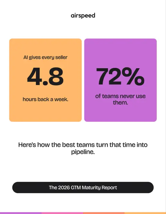 AI gives every seller 4.8 hours back a week, and 72% of teams never use them