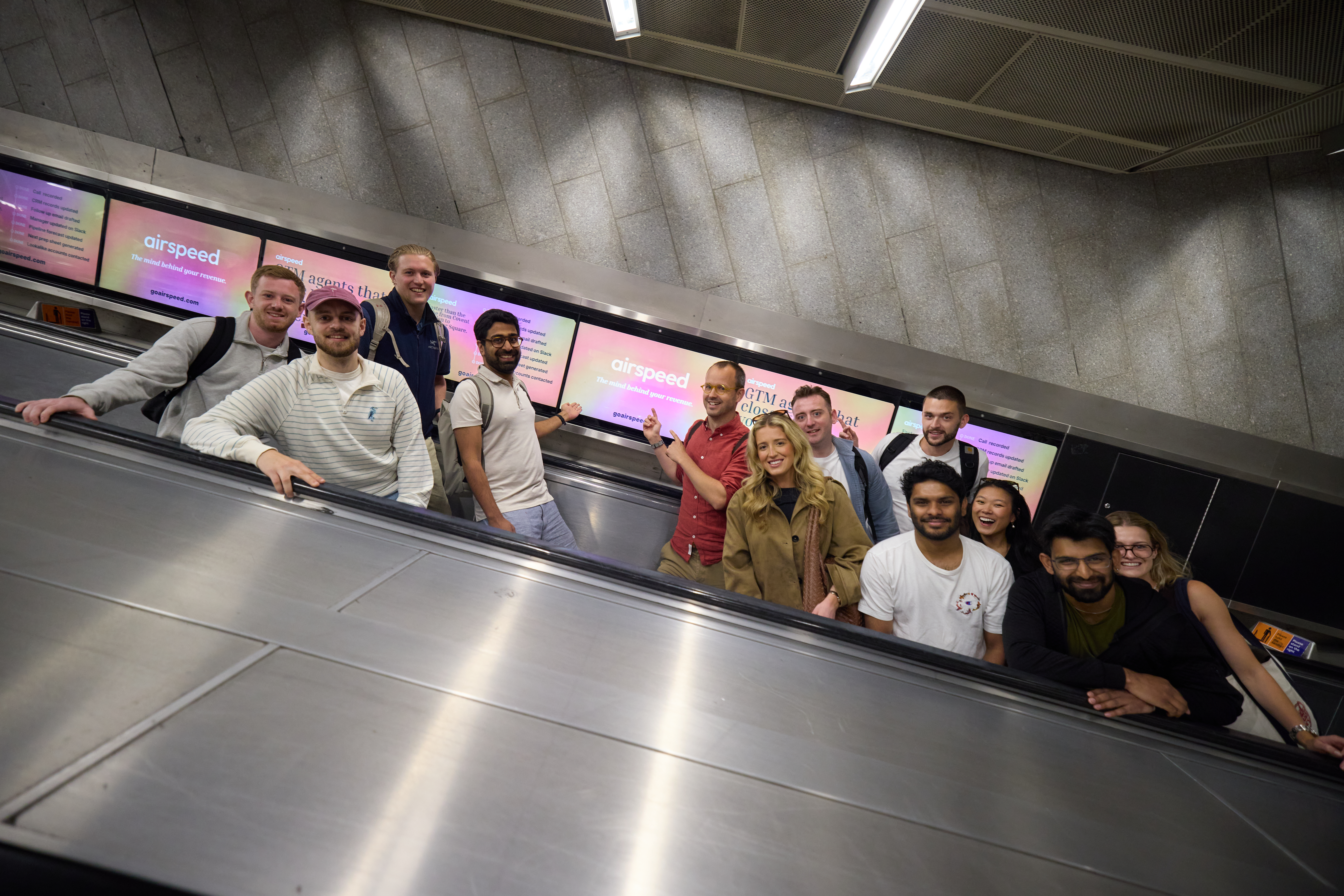Airspeed's London team celebrating our King's Cross ad