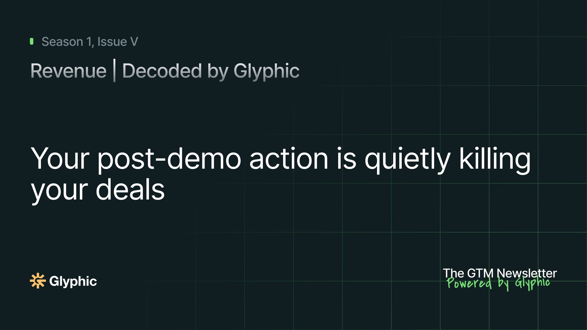 Your post-demo action is killing your pipeline