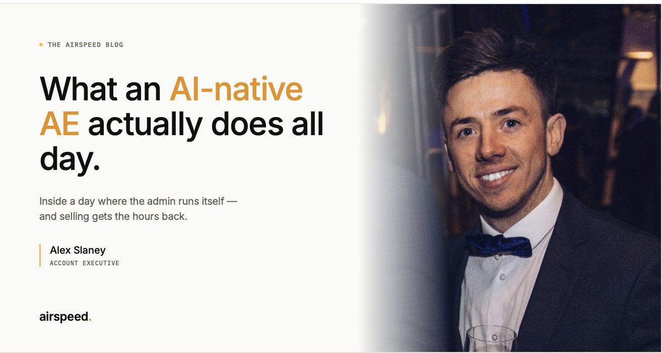 What an AI-native AE actually does all day