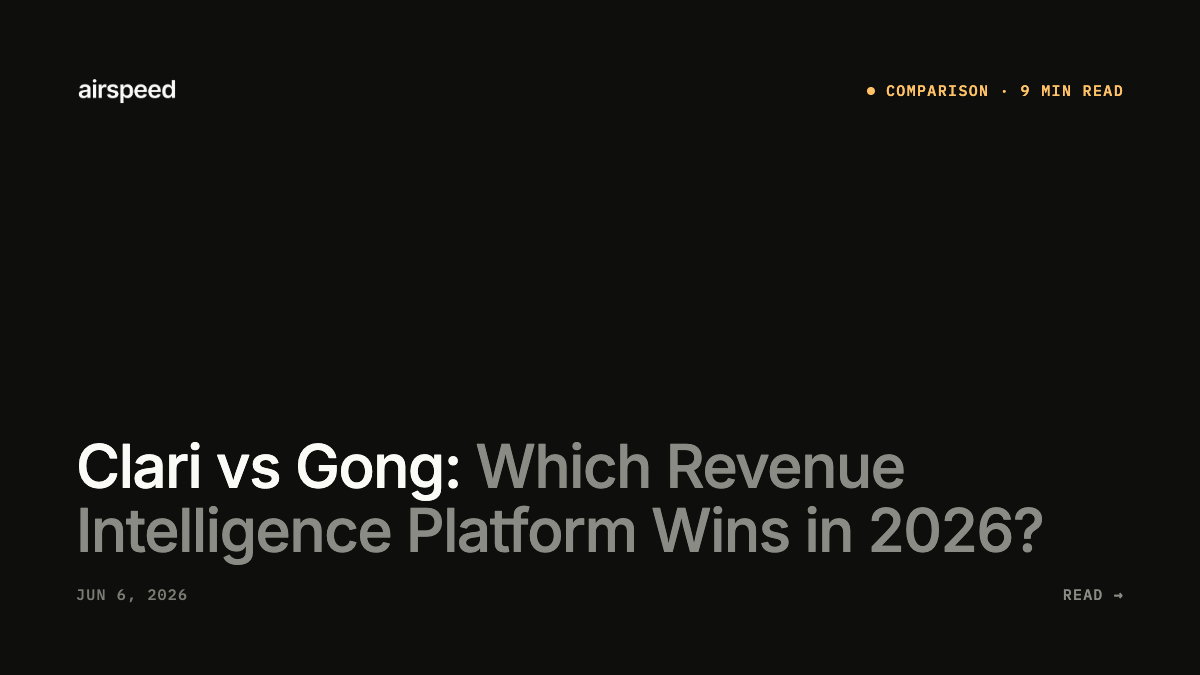 Clari vs Gong: Which Revenue Intelligence Platform Wins in 2026?