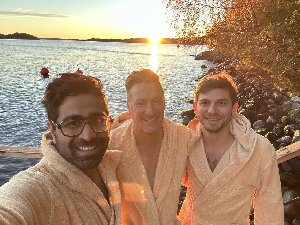 Adam, Raoul and Samir jumped into the Swedish Ocean the first time they all met