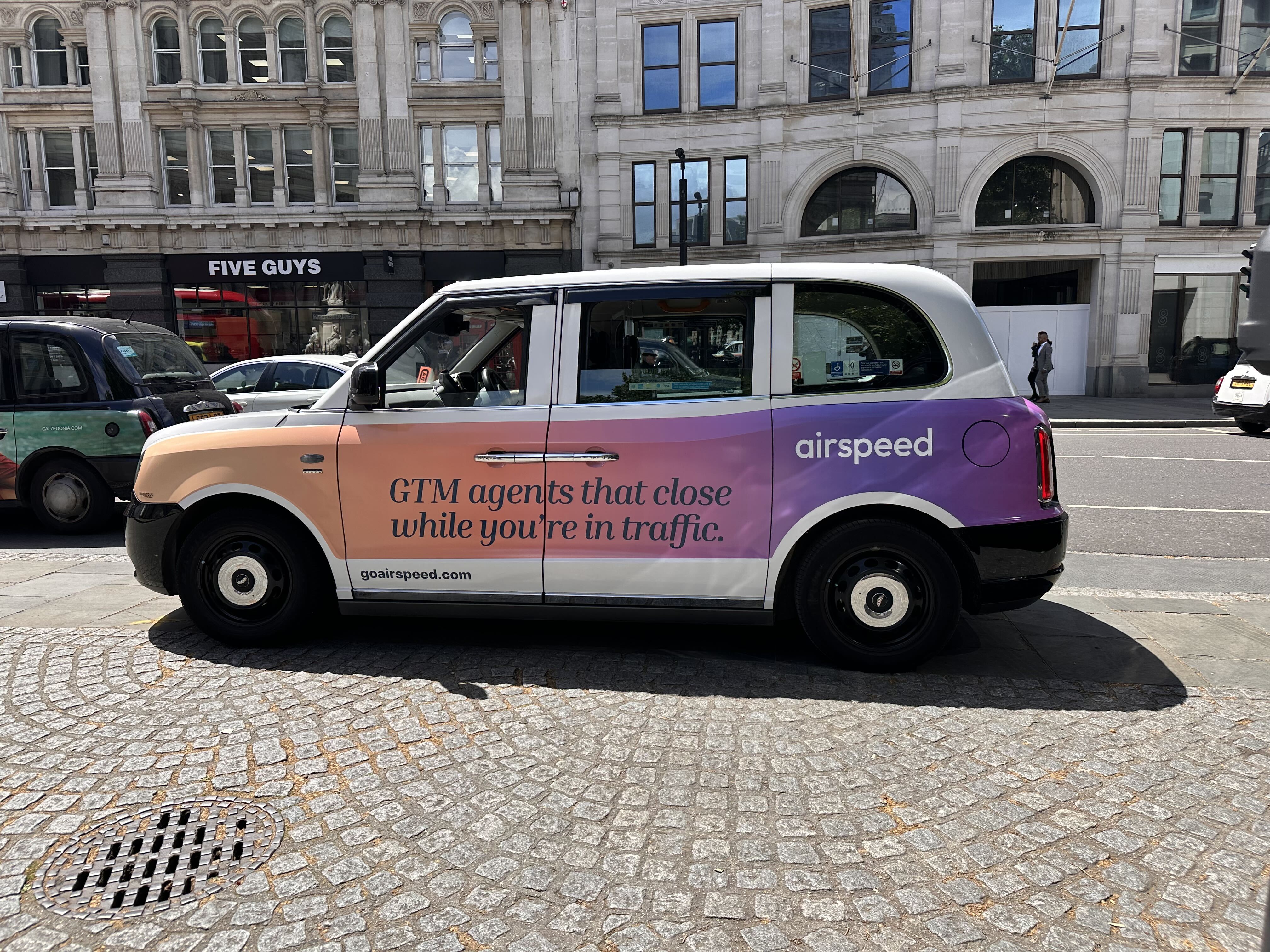Taxi Ribbon in London celebrating Airspeed's Series A Taxi Ribbon in London celebrating Airspeed's Series A