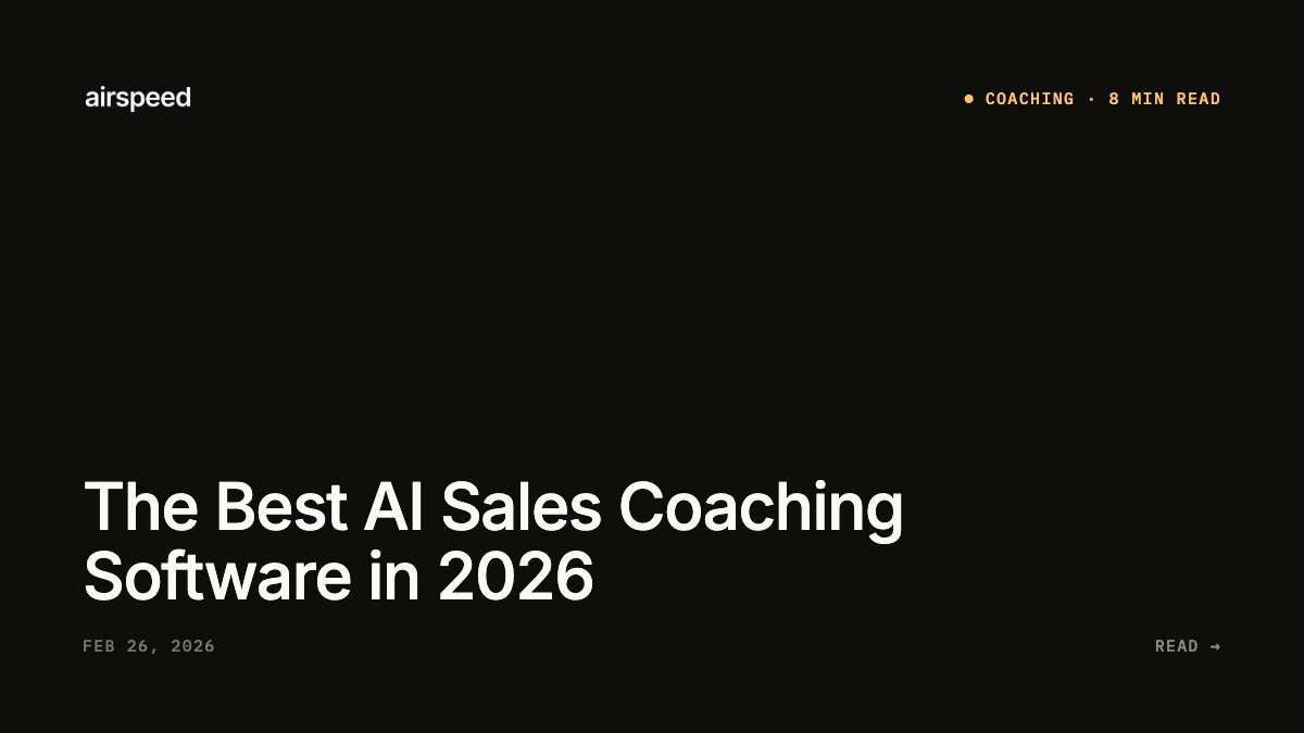 The Best AI Sales Coaching Software in 2026