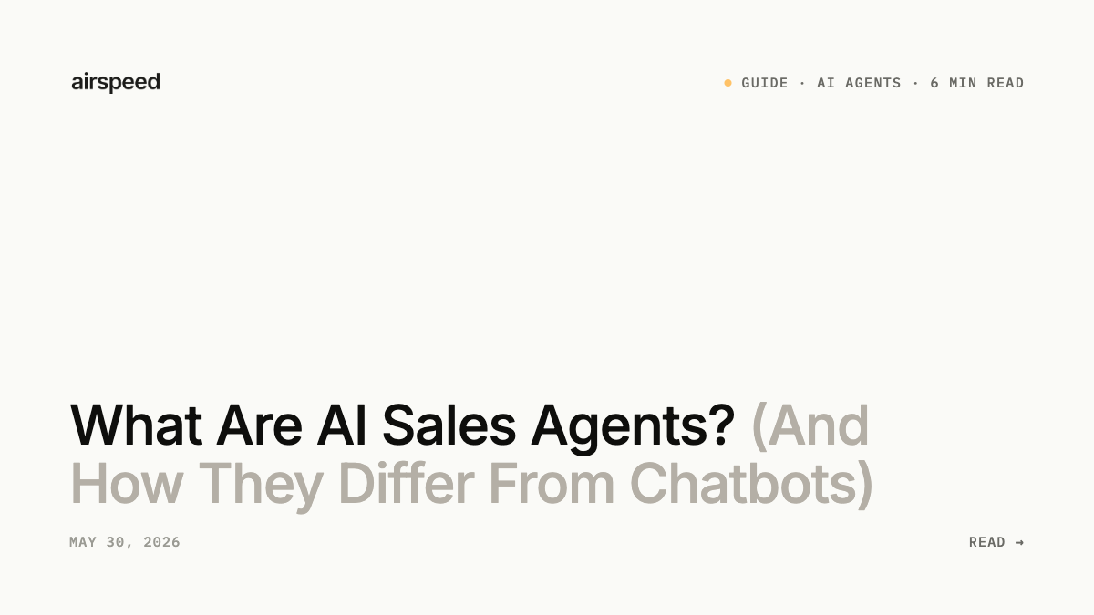What Are AI Sales Agents? (And How They Differ From Chatbots)