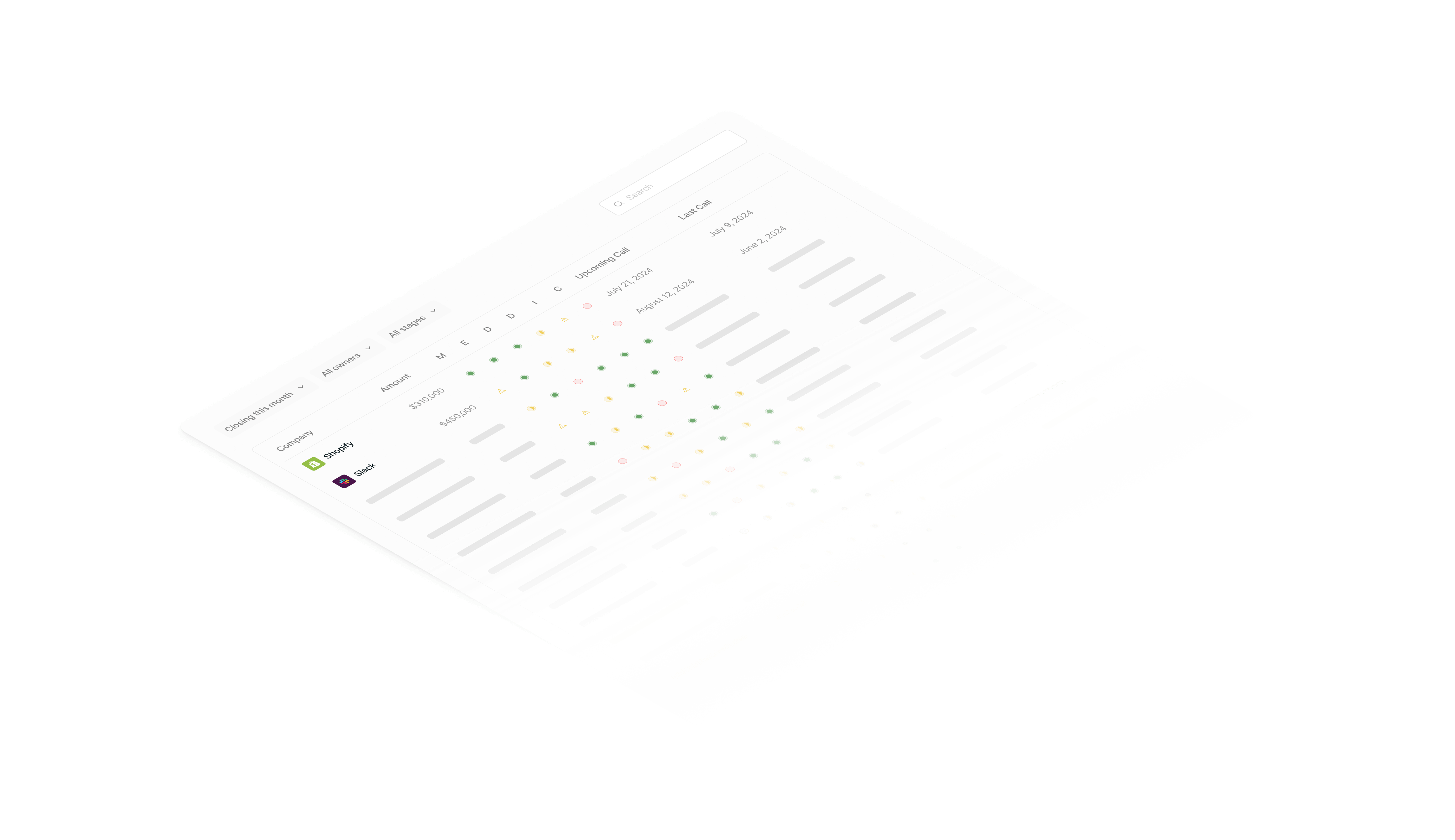 Airspeed deal board visual fading