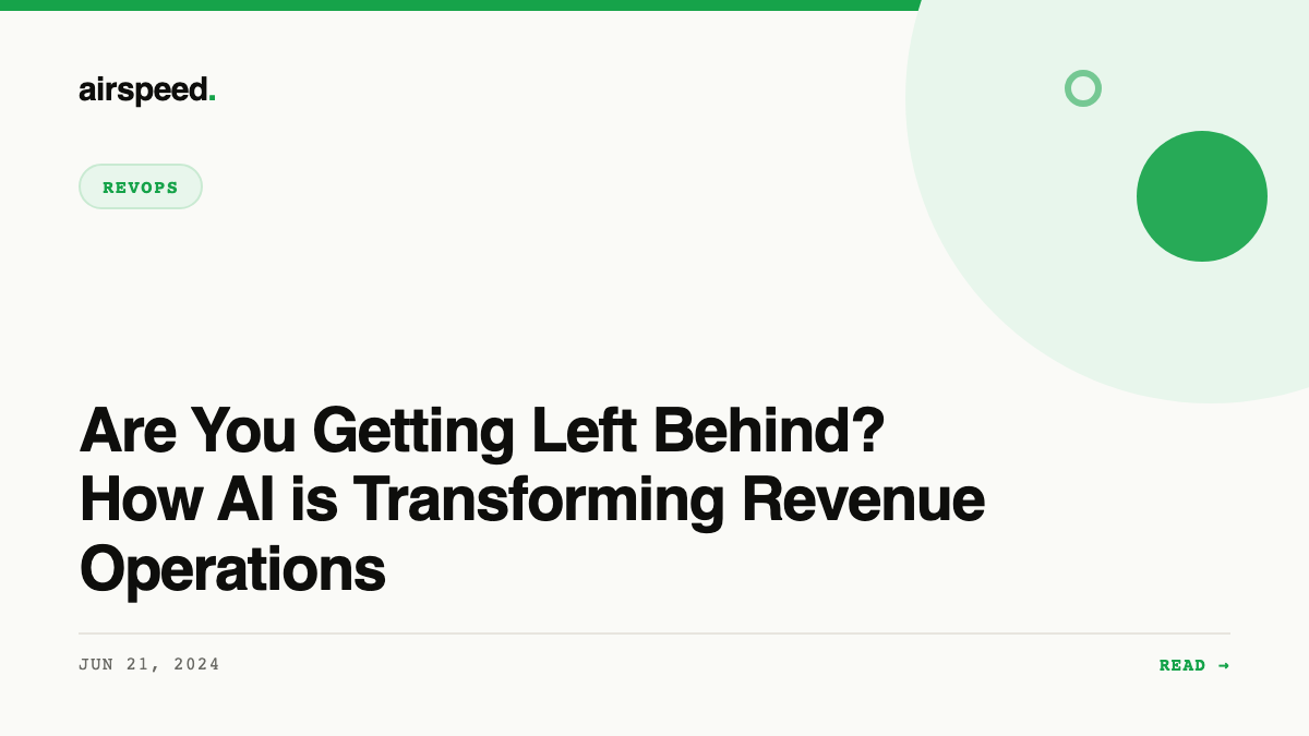 Are You Getting Left Behind? How AI is Transforming Revenue Operations