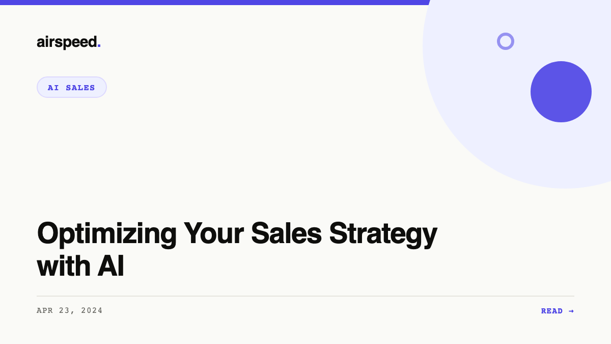 Optimizing Your Sales Strategy with AI