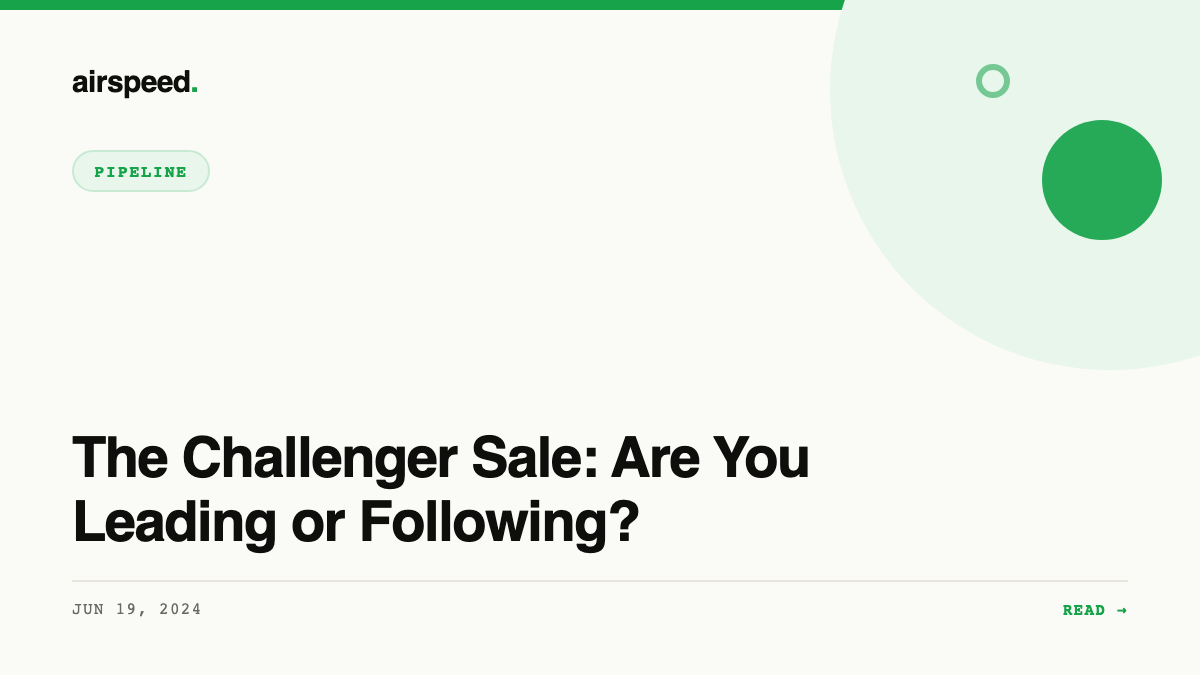 The Challenger Sale: Are You Leading or Following?