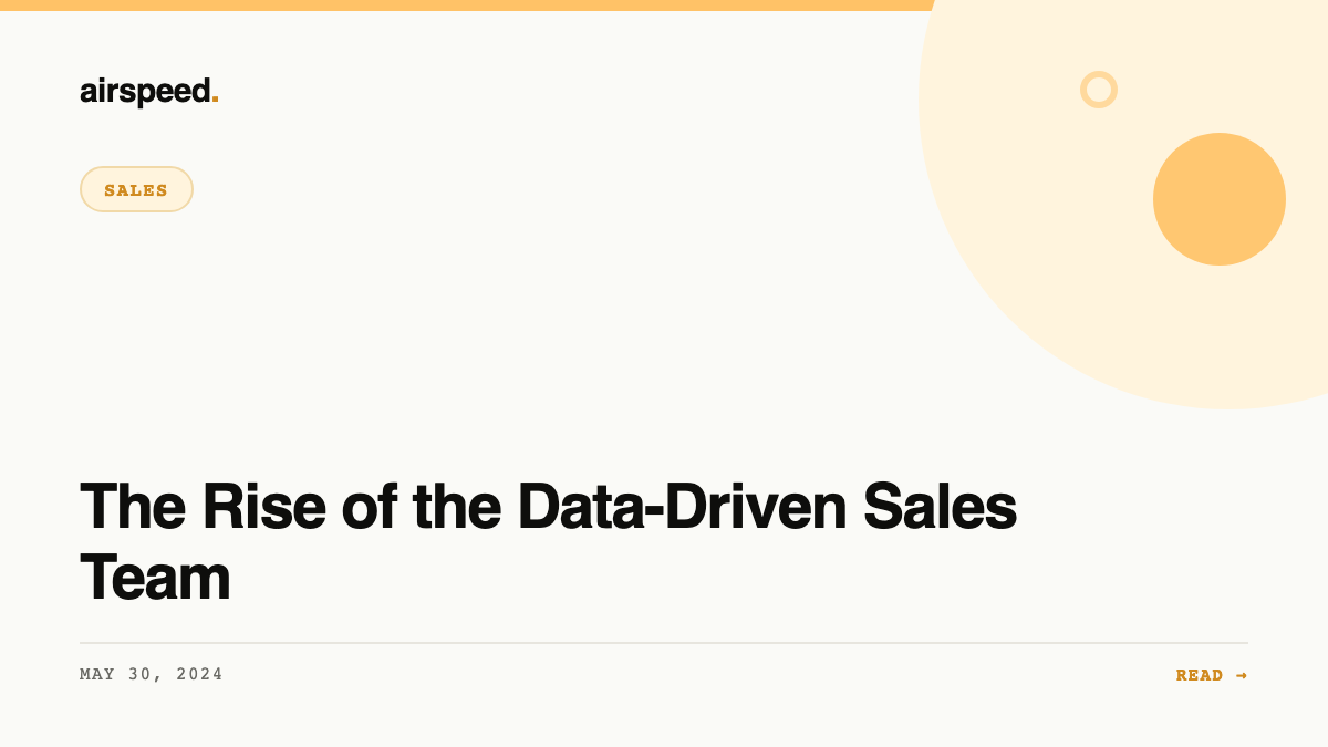 The Rise of the Data-Driven Sales Team