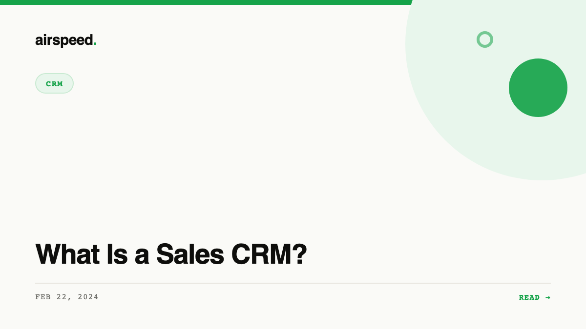 What Is a Sales CRM?