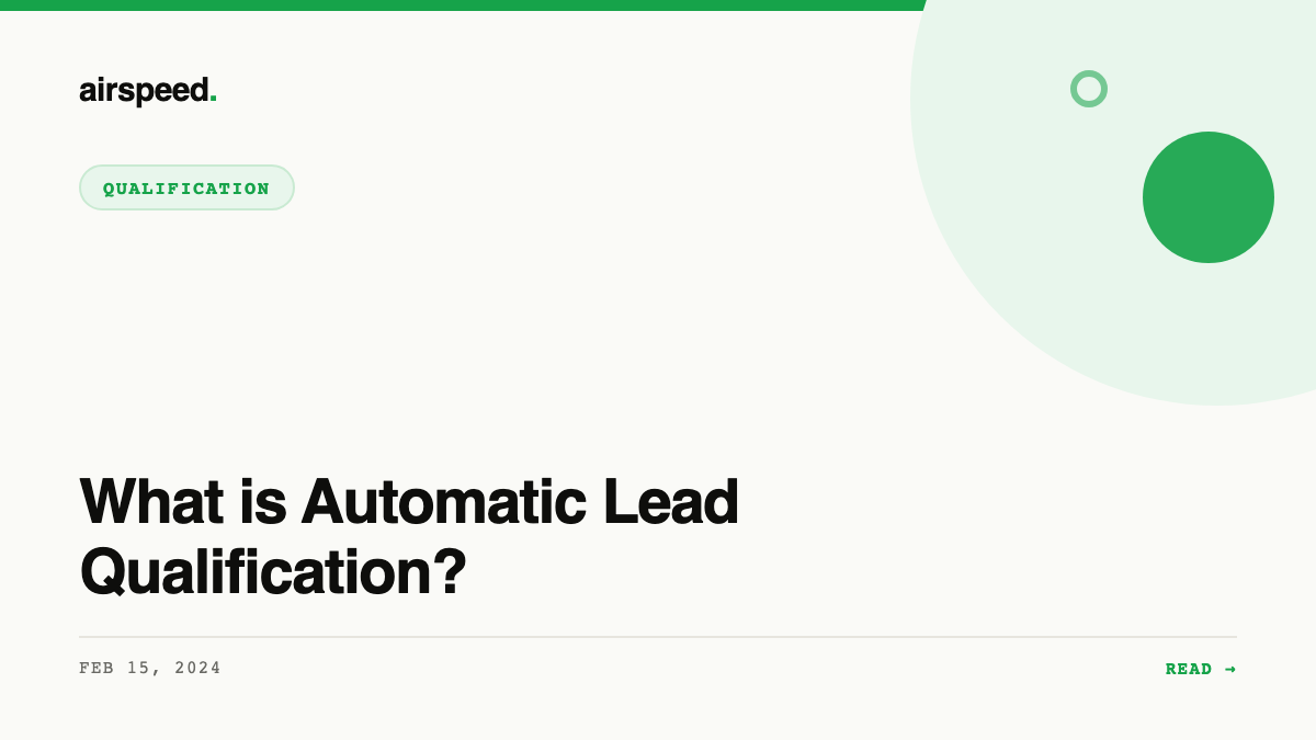 What is Automatic Lead Qualification?