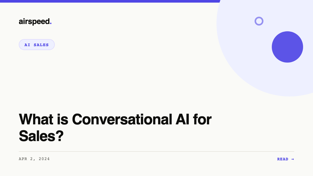What is Conversational AI for Sales?